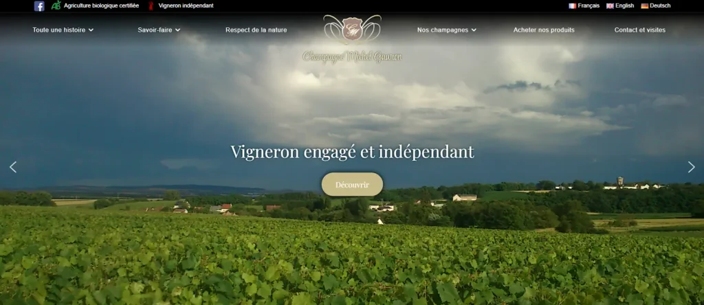 Site du Champagne Michel Gawron - screenshot